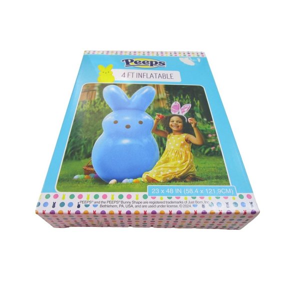 Classic Peep Blue 4ft Inflatable Easter Bunny New In Box - Picture 5 of 12